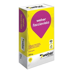 Malta da muratura Weber facciavista 25kg grigio cemento
