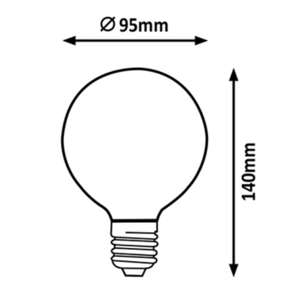Lampada E27 G95 12W 4000K 200LM Filamento - immagine 2