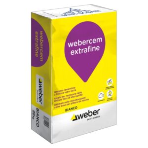 Rasante a finitura extraliscia Webercem Extrafine bianco