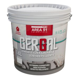 Idropittura lavabile idrorepellente per interni ed esterni Gergal