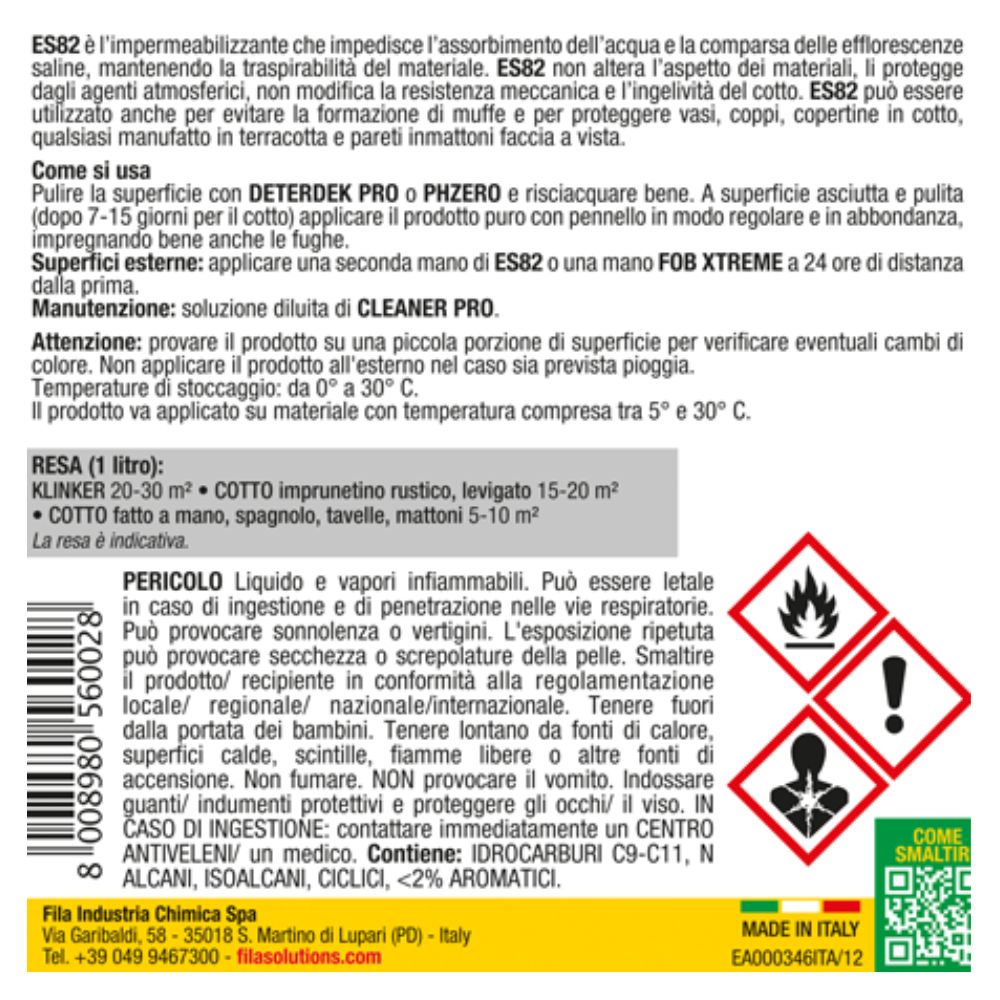 ES82 Protettivo idrorepellente antiefflorescenza base solvente - immagine 2