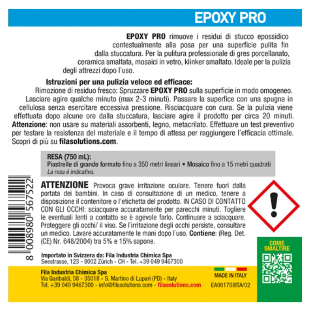 EXPOXI PRO Pulitore instantaneo per stucco epossidico - immagine 2