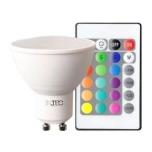 Lampadina GU10 con telecomando 5W 400LM RGBW CRI80